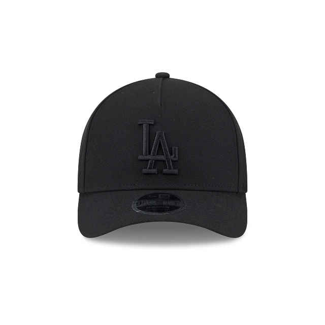 Los Angeles Dodgers MLB New Era Men Black on Black 9Forty M-Crown Adjustable A-Frame Hat product image 6, provided for