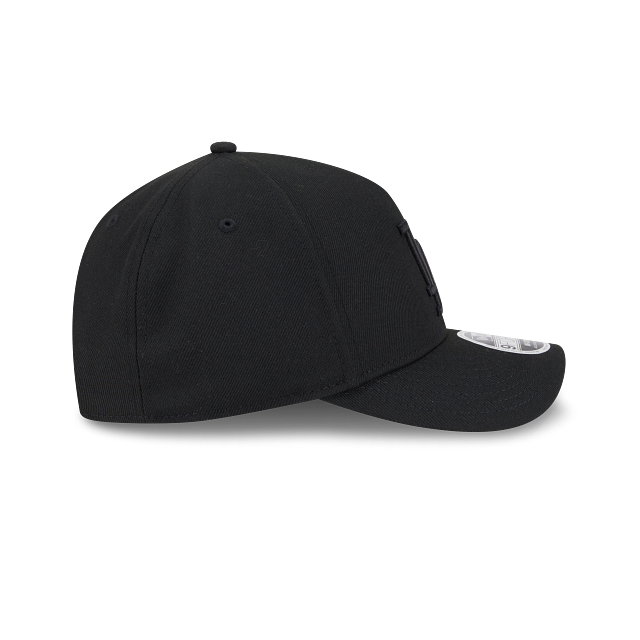 Los Angeles Dodgers MLB New Era Men Black on Black 9Forty M-Crown Adjustable A-Frame Hat product image 4, provided for