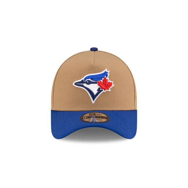 Toronto Blue Jays MLB New Era Men Khaki/Royal 9Forty A-Frame Snapback product image 7, provided for visual reference and