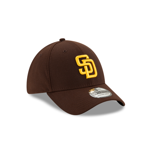 San Diego Padres MLB New Era Men Brown 39Thirty Team Classic Stretch Fit Hat product image 6, provided for visual reference