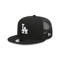 Los Angeles Dodgers MLB New Era Men Black 9Fifty Trucker Snapback product image 1, provided for visual reference and product
