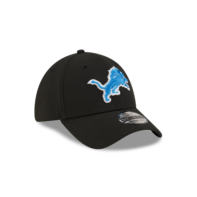 Detroit Lions NFL New Era Men Black 39Thirty Team Classic Stretch Fit Hat product image 6, provided for visual reference and