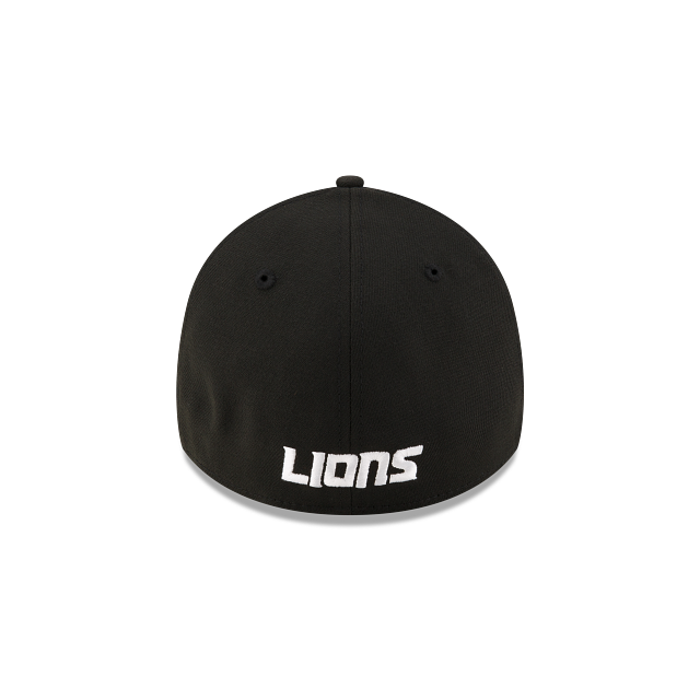 Detroit Lions NFL New Era Men Black 39Thirty Team Classic Stretch Fit Hat product image 2, provided for visual reference and