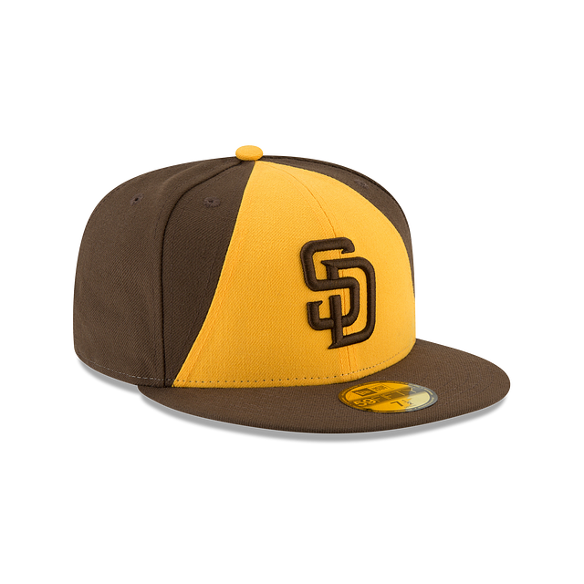 San Diego Padres MLB New Era Men Brown/Yellow 59Fifty Authentic Collection Alternate 2017 Fitted Hat product image 6,