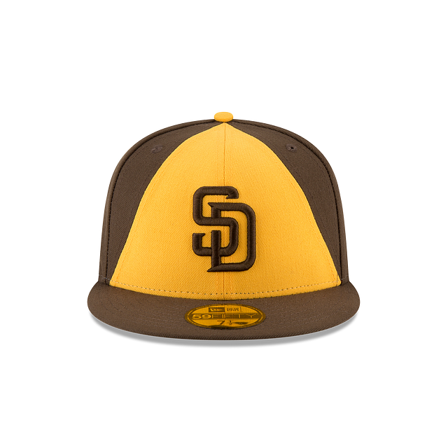 San Diego Padres MLB New Era Men Brown/Yellow 59Fifty Authentic Collection Alternate 2017 Fitted Hat product image 5,