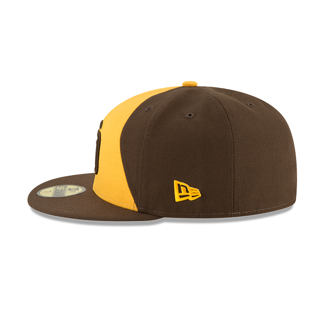 San Diego Padres MLB New Era Men Brown/Yellow 59Fifty Authentic Collection Alternate 2017 Fitted Hat product image 4,