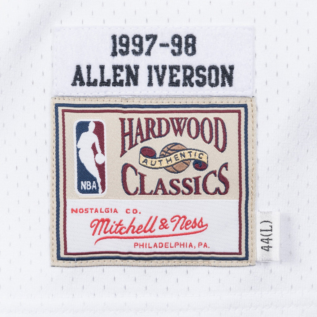Allen Iverson Philadelphia 76ers 1997 Authentic White Jersey product image 5