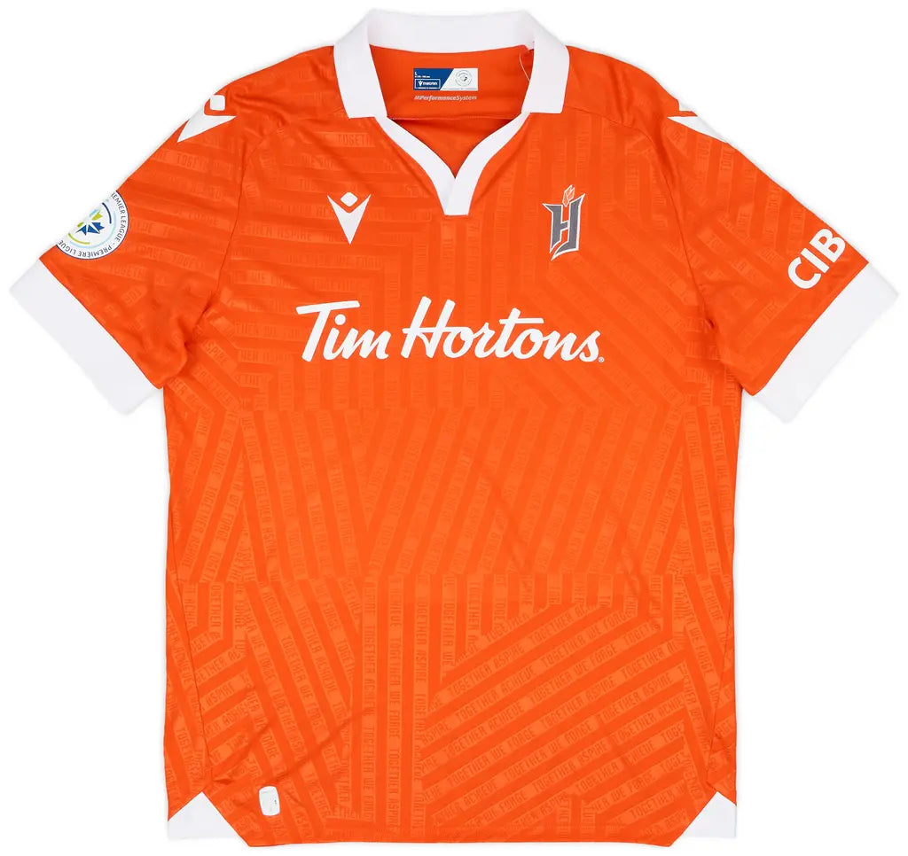 Forge FC CPL Macron Men Orange 2025/26 Primary Match Jersey product image 1, provided for visual reference and product