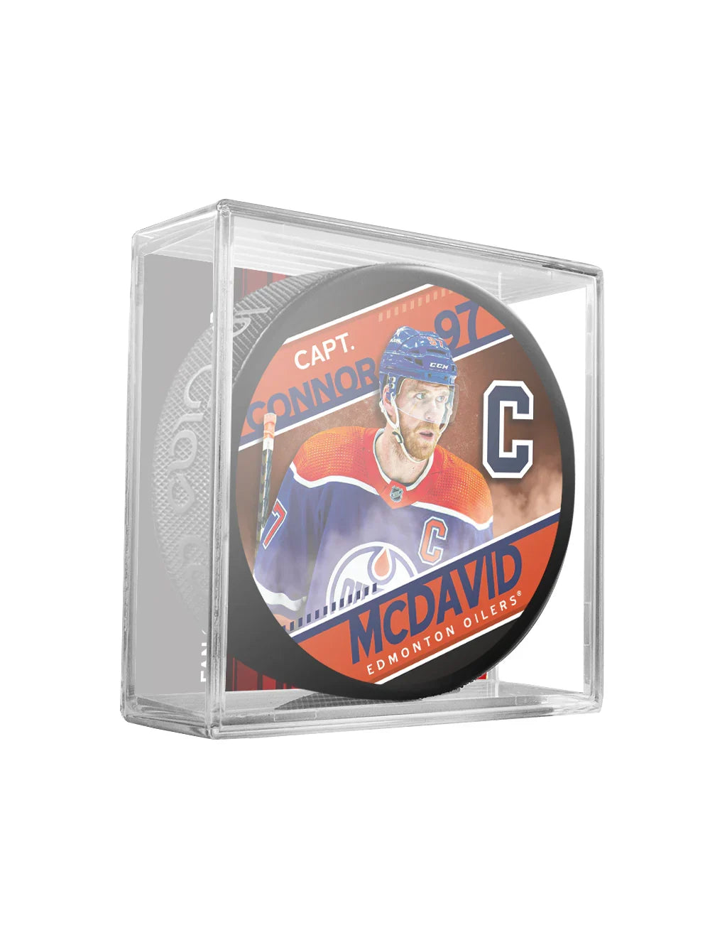 Connor McDavid Edmonton Oilers NHL Inglasco Cube Star Hockey Puck product image 1, provided for visual reference and product