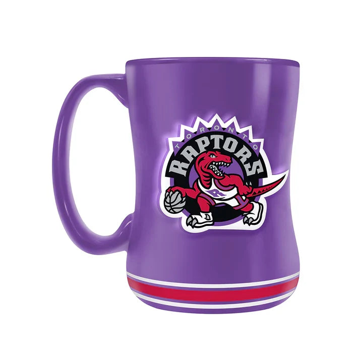 Toronto Raptors NBA TSV 14oz Purple Hardwood Classics Sculpted Mug product image 1, provided for visual reference and