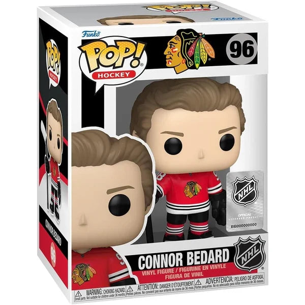 Connor Bedard Chicago Blackhawks NHL Funko Red Uniform POP Vinyl Figure product image 1, provided for visual reference and