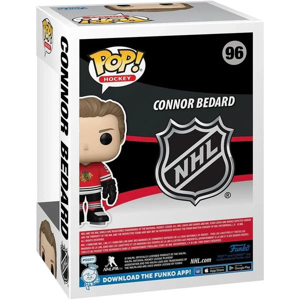 Connor Bedard Chicago Blackhawks NHL Funko Red Uniform POP Vinyl Figure product image 3, provided for visual reference and