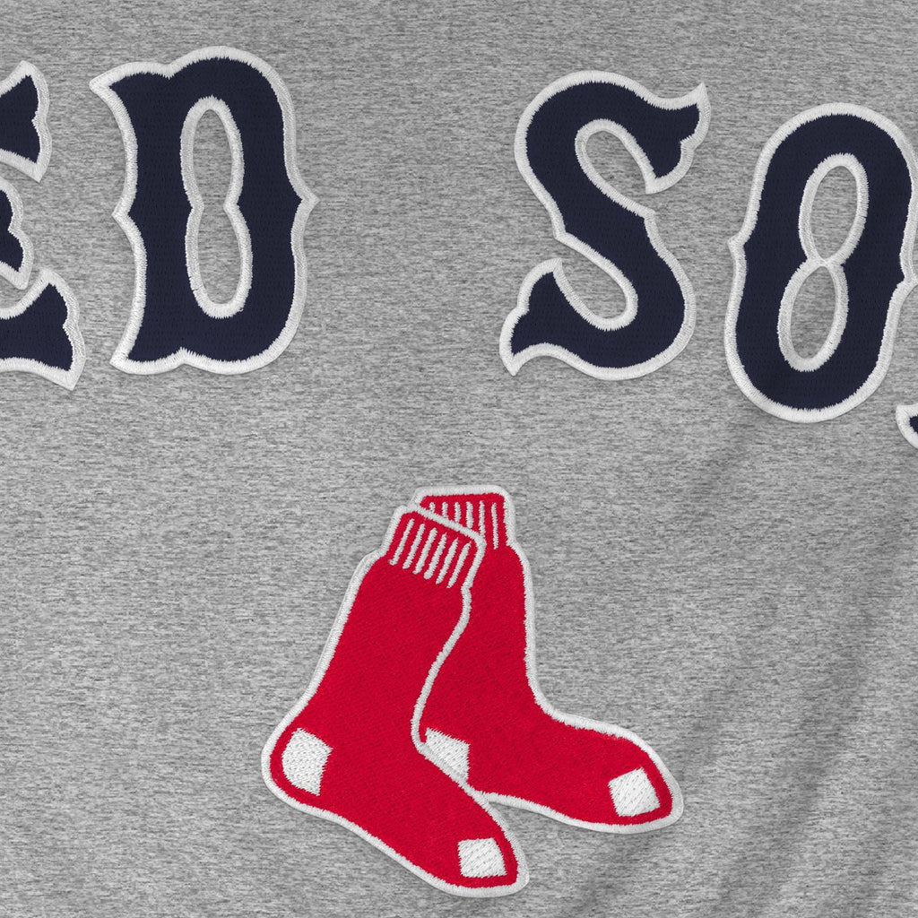 Boston Red Sox MLB Bulletin Men Athletic Grey Express Twill Home Field Hoodie product image 2, provided for visual reference