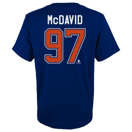 Connor McDavid Edmonton Oilers NHL Outerstuff Youth Navy Player T-Shirt product image 2, provided for visual reference and