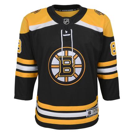 David Pastrnak Boston Bruins NHL Outerstuff Youth Black Premier Home Jersey product image 3, provided for visual reference