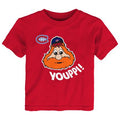 Youppi Montreal Canadiens NHL Outerstuff Toddler Red Mascot Head T-Shirt product image 1, provided for visual reference and