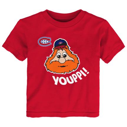 Youppi Montreal Canadiens NHL Outerstuff Toddler Red Mascot Head T-Shirt product image 1, provided for visual reference and