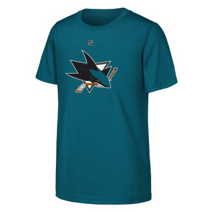 San Jose Sharks NHL Outerstuff Youth Teal Primary Logo T-Shirt product image 1, provided for visual reference and product