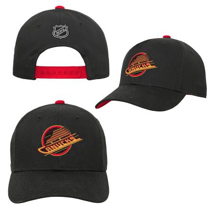 Vancouver Canucks NHL Outerstuff Kids Black Precurved Snapback product image 3, provided for visual reference and product