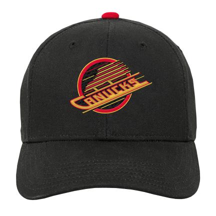 Vancouver Canucks NHL Outerstuff Kids Black Precurved Snapback product image 1, provided for visual reference and product
