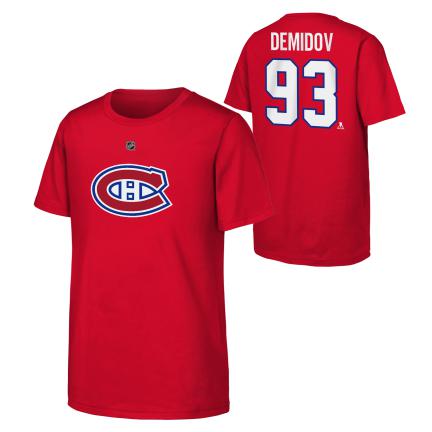 Ivan Demidov Montreal Canadiens NHL Outerstuff Youth Red T-Shirt product image 3, provided for visual reference and product