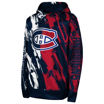 Montreal Canadiens NHL Outerstuff Youth Navy Master Snipe Sublimated Pullover Hoodie product image 2, provided for visual