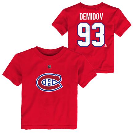 Ivan Demidov Montreal Canadiens NHL Outerstuff Toddler Red T-Shirt product image 3, provided for visual reference and