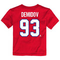 Ivan Demidov Montreal Canadiens NHL Outerstuff Toddler Red T-Shirt product image 1, provided for visual reference and