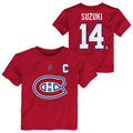 Nick Suzuki Montreal Canadiens NHL Outerstuff Toddler Red T-Shirt product image 1, provided for visual reference and product