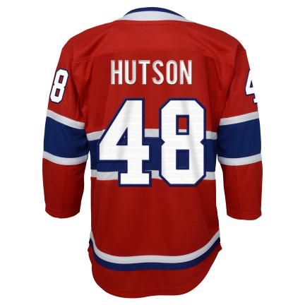 Lane Hutson Montreal Canadiens NHL Outerstuff Youth Red Premier Jersey product image 1, provided for visual reference and