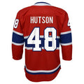 Lane Hutson Montreal Canadiens NHL Outerstuff Youth Red Premier Jersey product image 1, provided for visual reference and