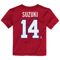 Nick Suzuki #14 Montreal Canadiens NHL Outerstuff Infant Red T-Shirt product image 1, provided for visual reference and