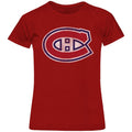Montreal Canadiens Bulletin Women Red Primary Distressed T-shirt product image 1, provided for visual reference and product