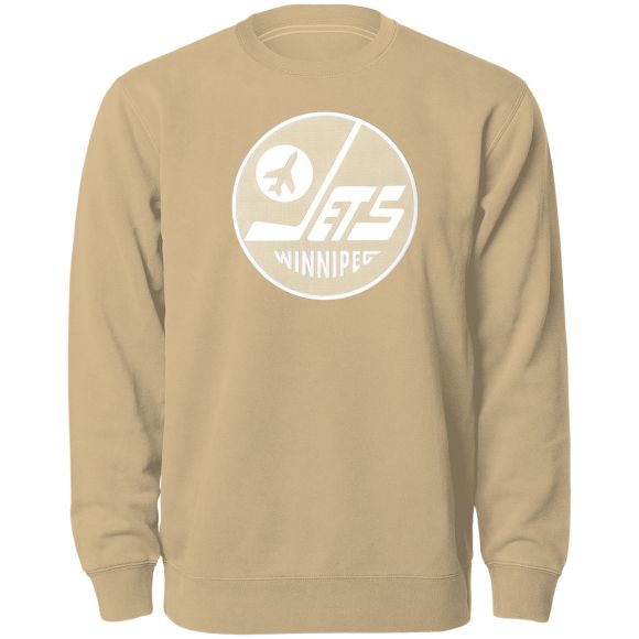 Winnipeg Jets NHL Bulletin Men Wheat Twill Tonal Logo Crew Sweater product image 1, provided for visual reference and