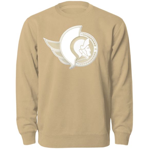 Ottawa Senators NHL Bulletin Men Wheat Twill Tonal Logo Crew Sweater product image 1, provided for visual reference and