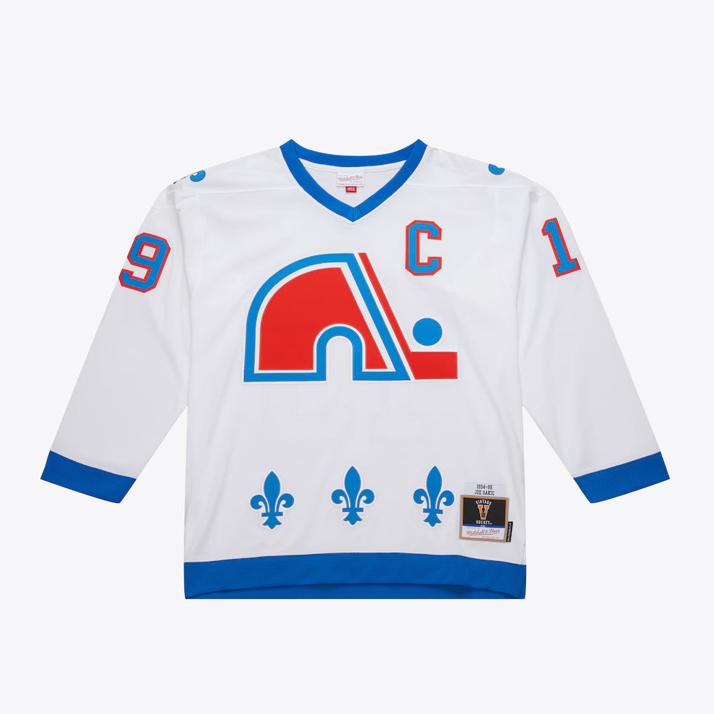 Joe Sakic Quebec Nordiques NHL Mitchell & Ness Men White 1994-95 Power Play Authentic Jersey product image 2, provided for