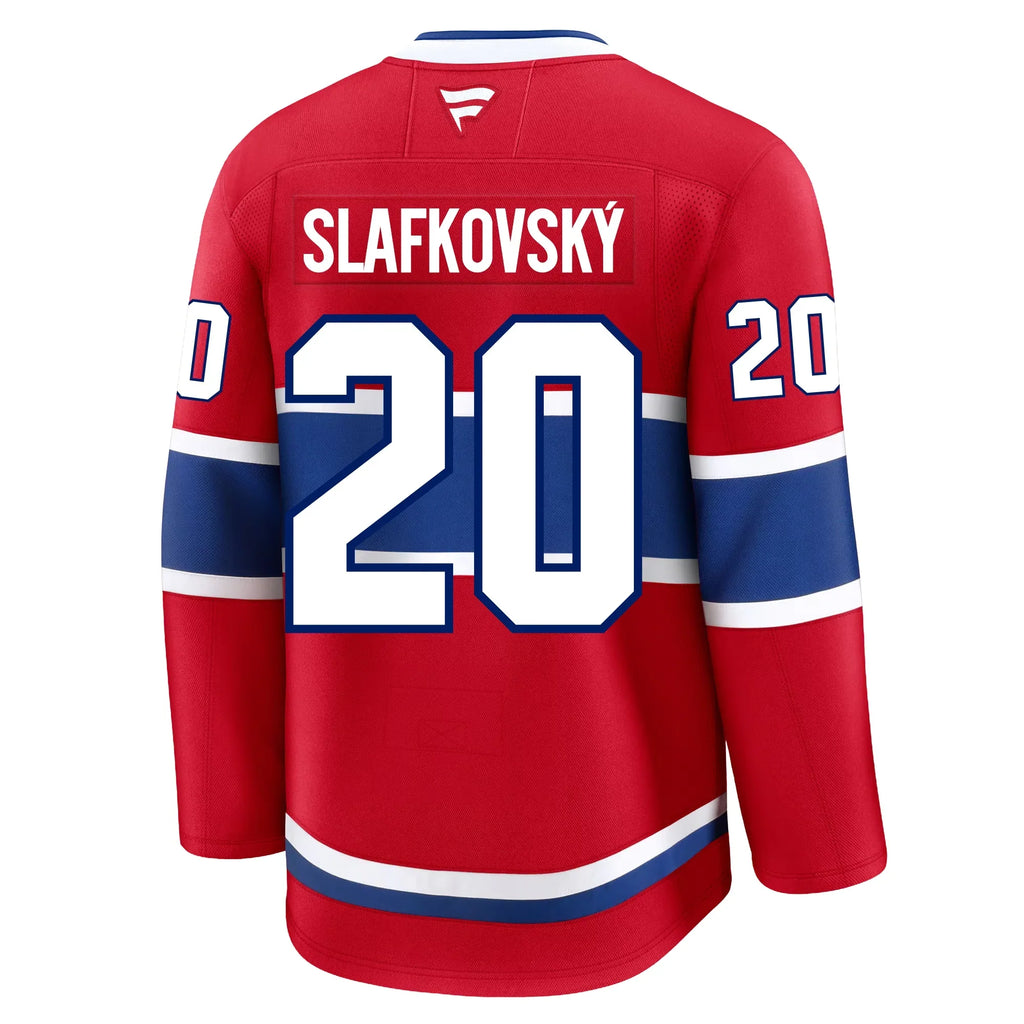 Juraj Slafkovský Montreal Canadiens NHL Fanatics Branded Men Red Pro-Stitched Premium Jersey product image 1, provided for