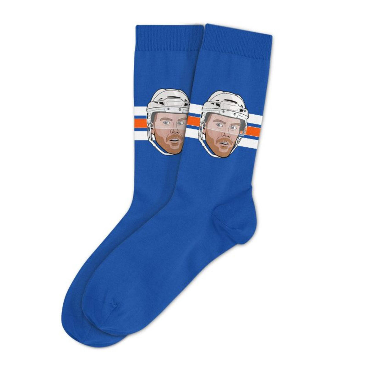 Connor McDavid Edmonton Oilers NHL Major League Socks Men Royal Crew Socks product image 2, provided for visual reference