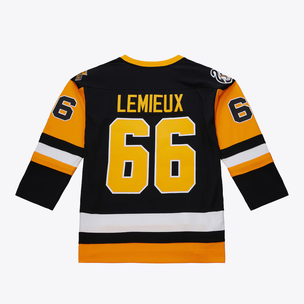 Mario Lemieux Pittsburgh Penguins NHL Mitchell & Ness Men Black 1991-92 Power Play Authentic Jersey product image 2,
