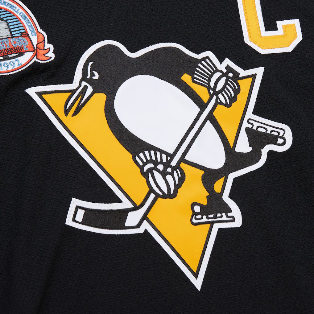 Mario Lemieux Pittsburgh Penguins NHL Mitchell & Ness Men Black 1991-92 Power Play Authentic Jersey product image 3,