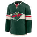 Minnesota Wild NHL Fanatics Branded Men Dark Green Home Premium Jersey product image 1, provided for visual reference and