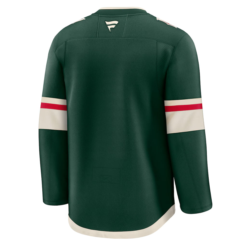 Minnesota Wild NHL Fanatics Branded Men Dark Green Home Premium Jersey product image 2, provided for visual reference and