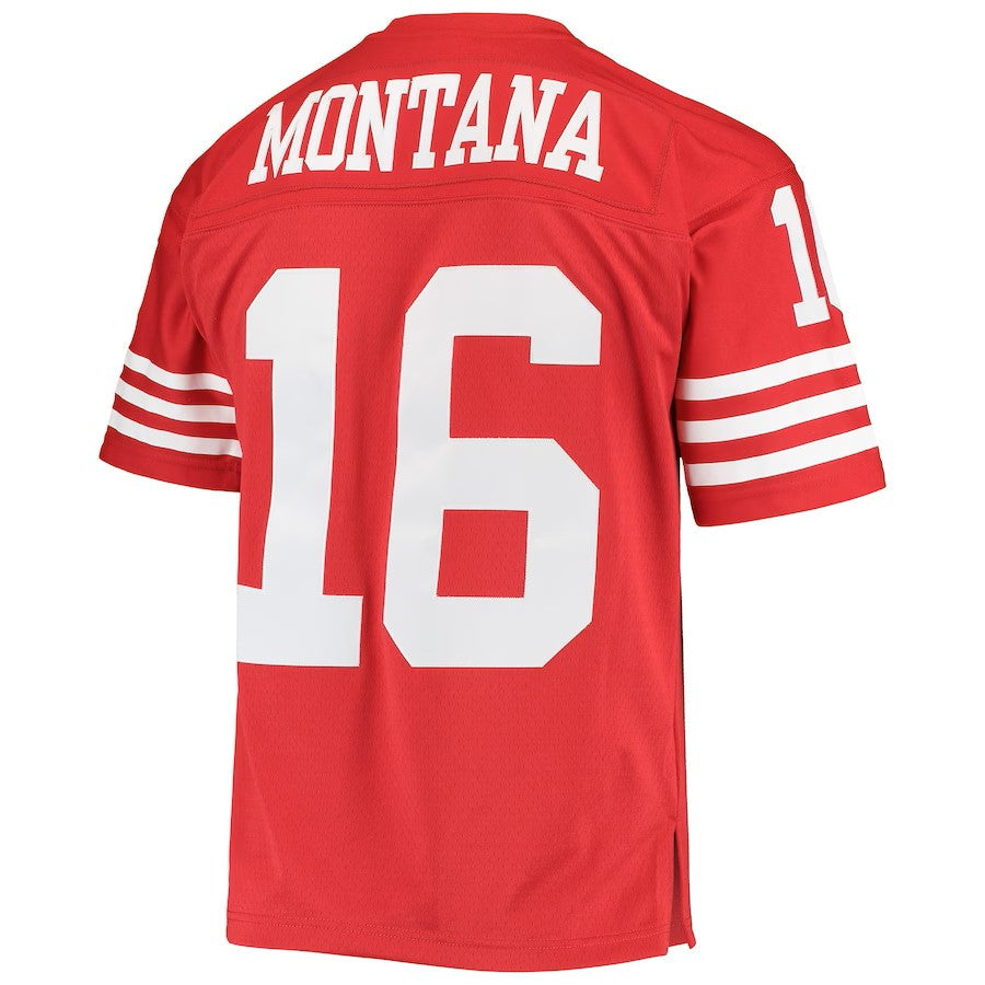 Joe Montana San Francisco 49ers NFL Mitchell & Ness Men Scarlet 1990 Legacy Replica Jersey product image 3, provided for