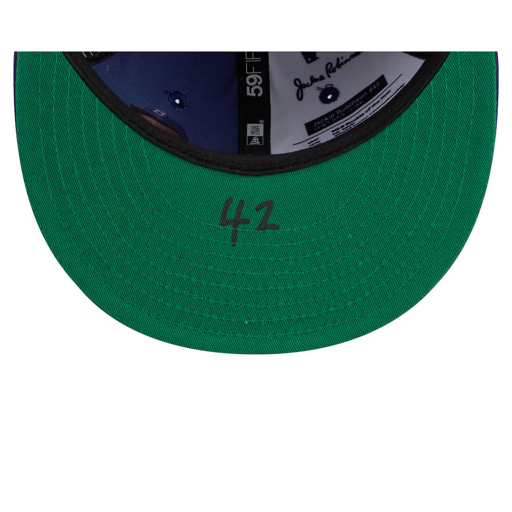 Brooklyn Dodgers MLB New Era Men Navy 59Fifty Jackie Robinson Day 2026 Side Patch Fitted Hat product image 6, provided for