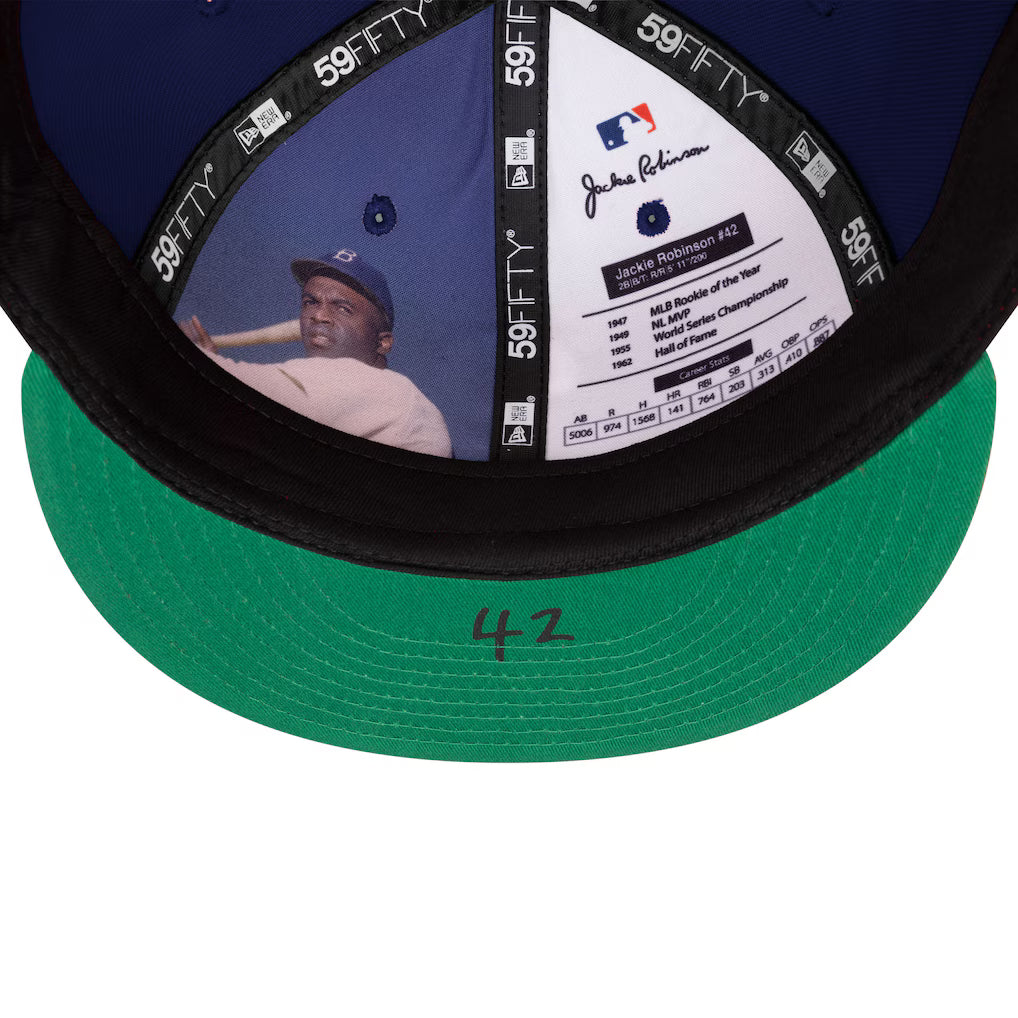 Brooklyn Dodgers MLB New Era Men Navy 59Fifty Jackie Robinson Day 2026 Side Patch Fitted Hat product image 5, provided for