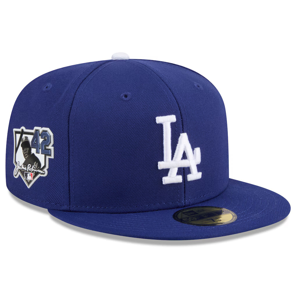 Los Angeles Dodgers MLB New Era Men Navy 59Fifty Jackie Robinson Day 2026 Side Patch Fitted Hat product image 1, provided