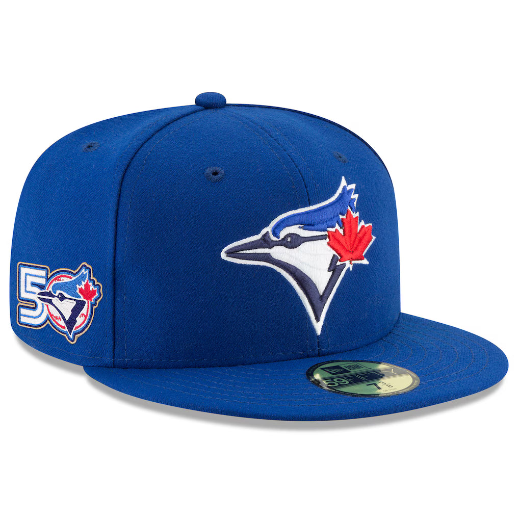 Toronto Blue Jays MLB New Era Men Royal Blue 59Fifty 50th Anniversary Authentic Collection Fitted Hat product image 1,