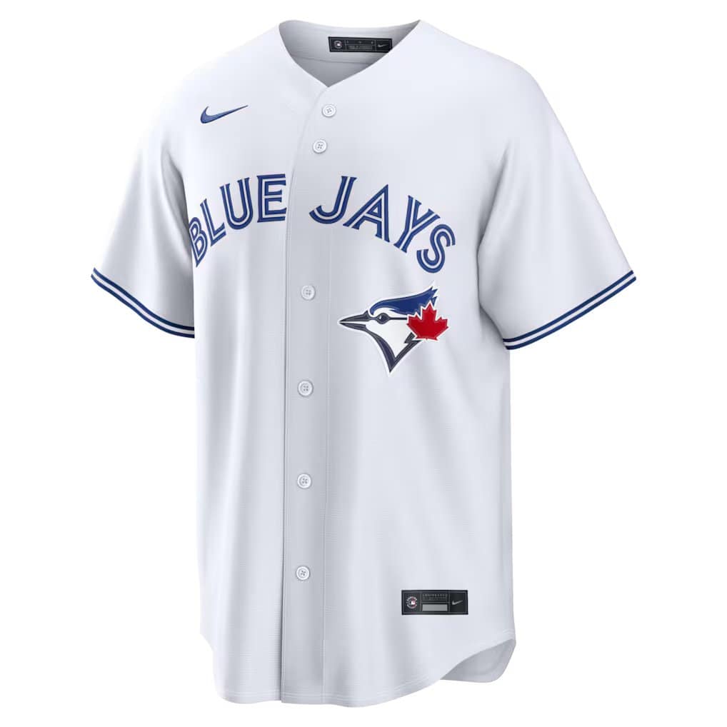Addison Barger Toronto Blue Jays MLB Nike Men White Home Replica Jersey product image 2, provided for visual reference and