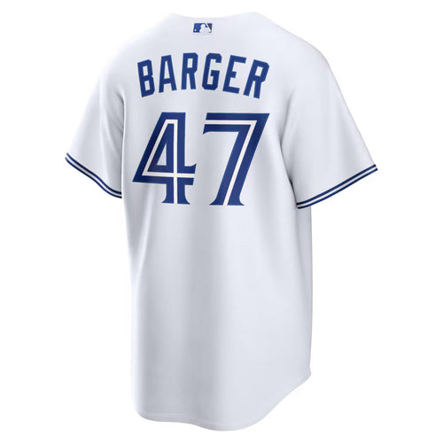 Addison Barger Toronto Blue Jays MLB Nike Men White Home Replica Jersey product image 1, provided for visual reference and