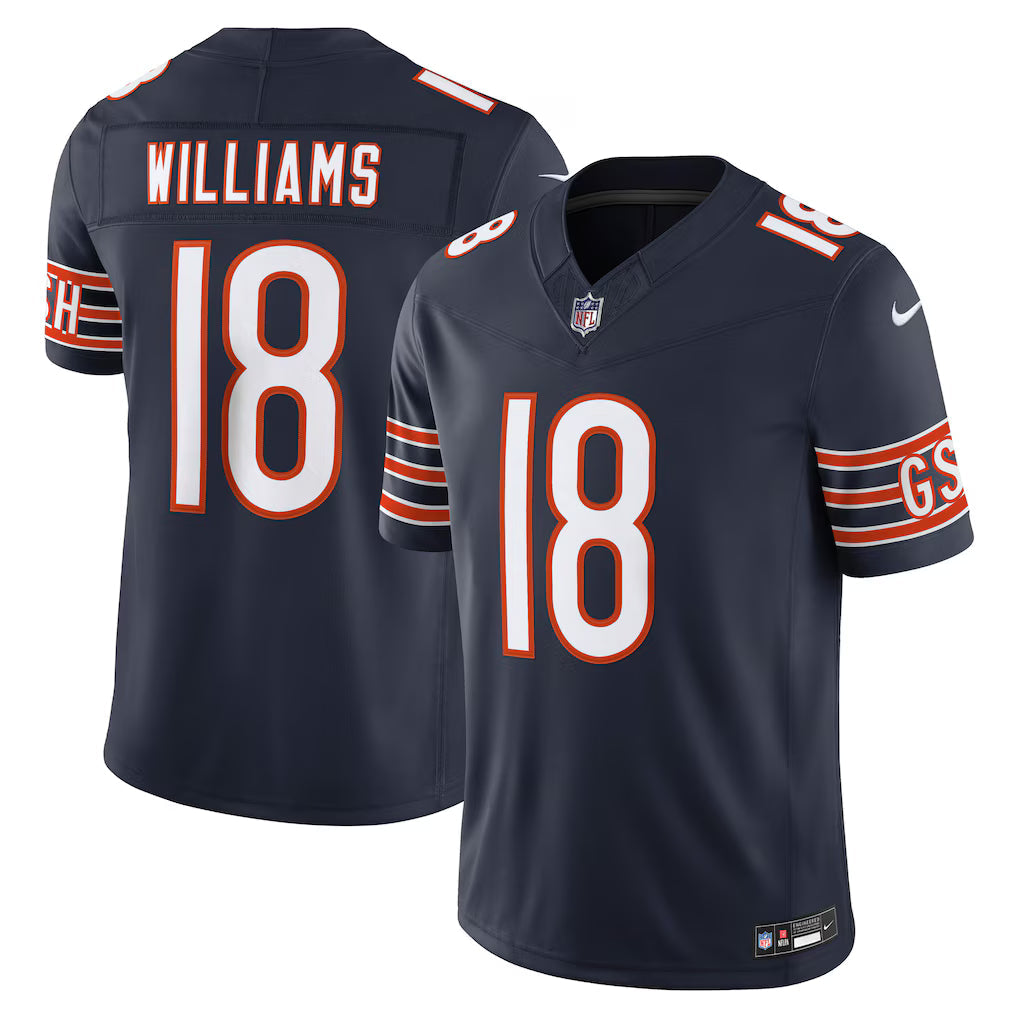 Caleb Williams Chicago Bears NFL Nike Men Marine Vapor F.U.S.E. Limited Jersey product image 3, provided for visual
